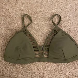 Hollister army green bikini top